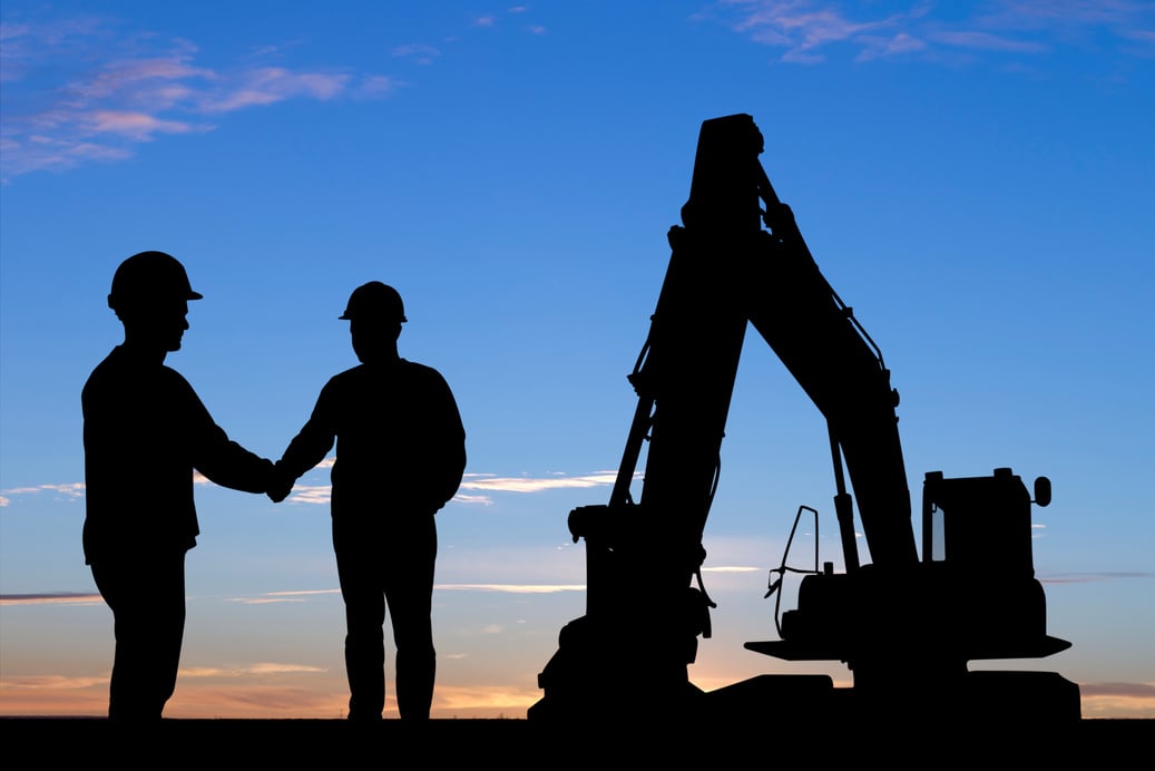 Construction Equipment at Sunrise